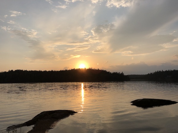 Zonsondergang in Zweden